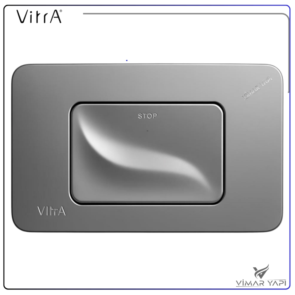 790-5085 VitrA  Tek Basmalı Mat Krom Kumanda paneli (Set)