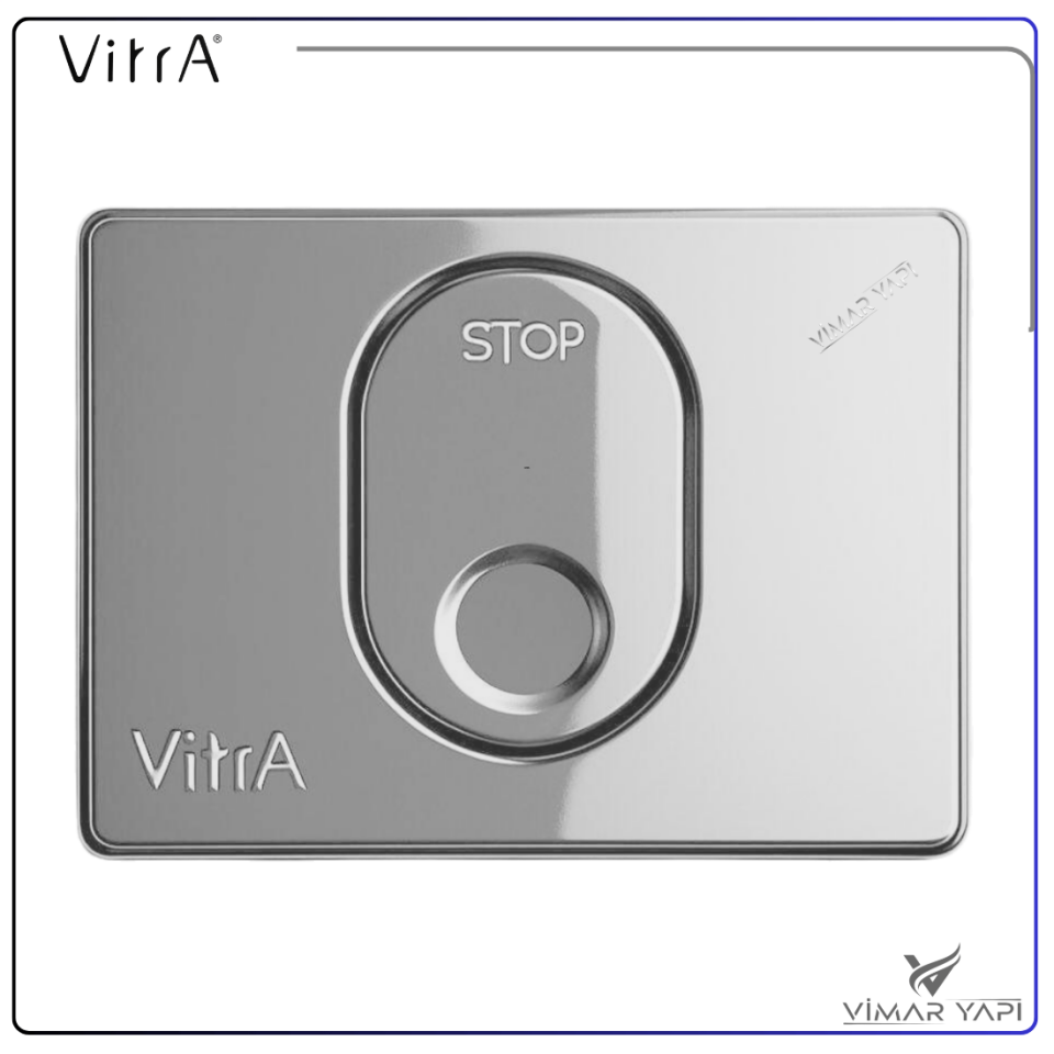 701-1080 VitrA Kumanda Paneli Durdurmalı Parlak Krom