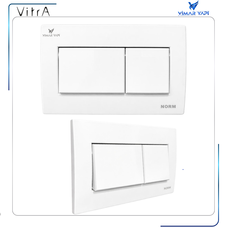 437011YP VitrA Kumanda Panel Beyaz (Norm)Ön kısım.