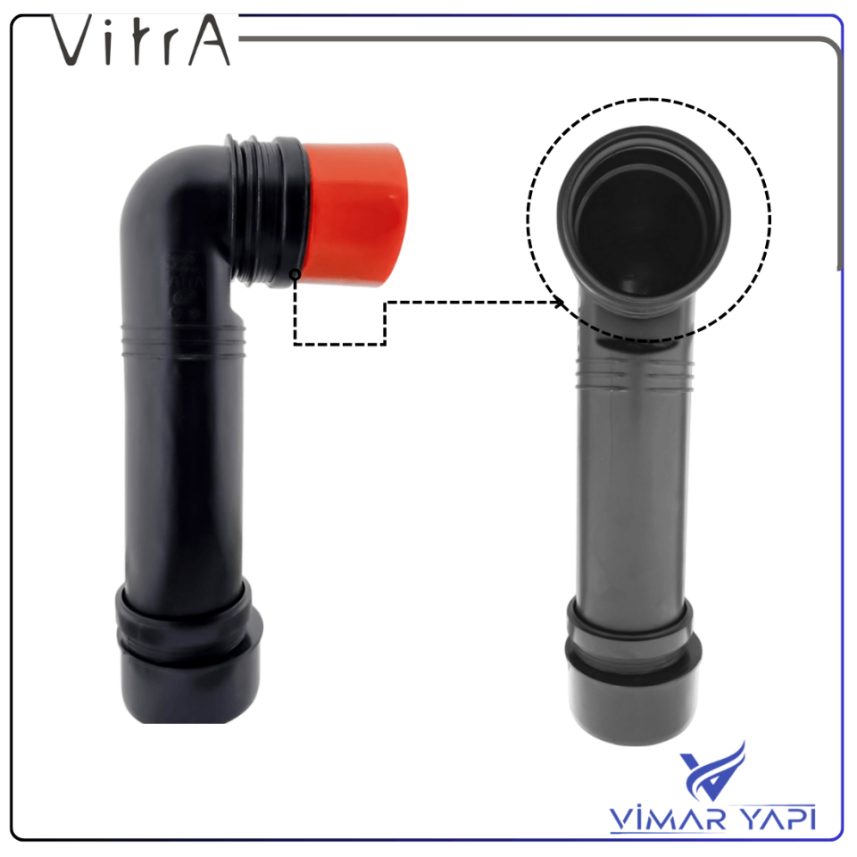 437420YP Gömme Rez Atık Su Dirsek Grubu Ø90