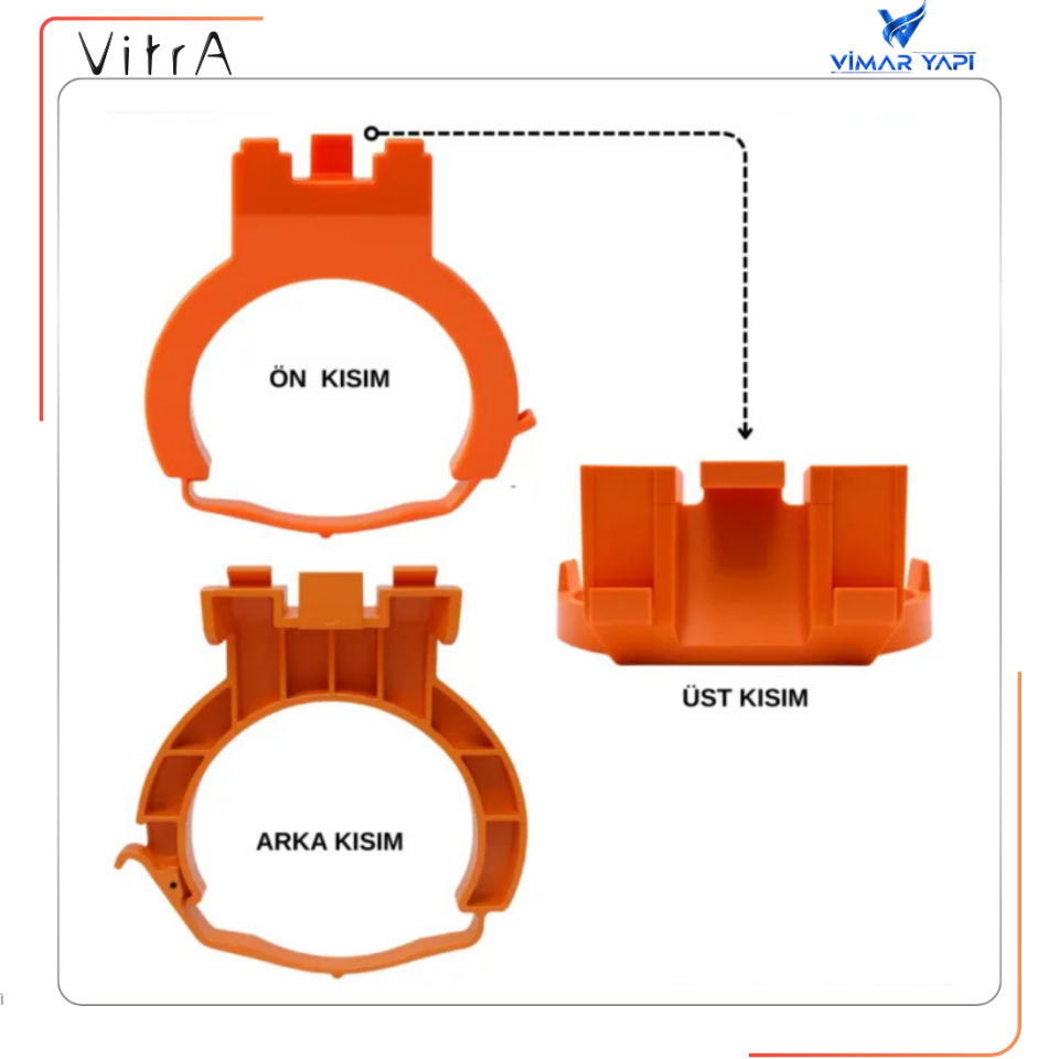 436663YP Gömme Rezervuar 90mm Plastik Kelepçe