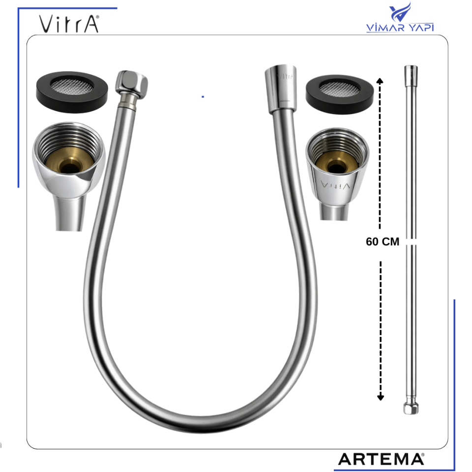 A3343901YP Kolon Duş Spiral Chromolux 60 Cm (ACS) 1/2