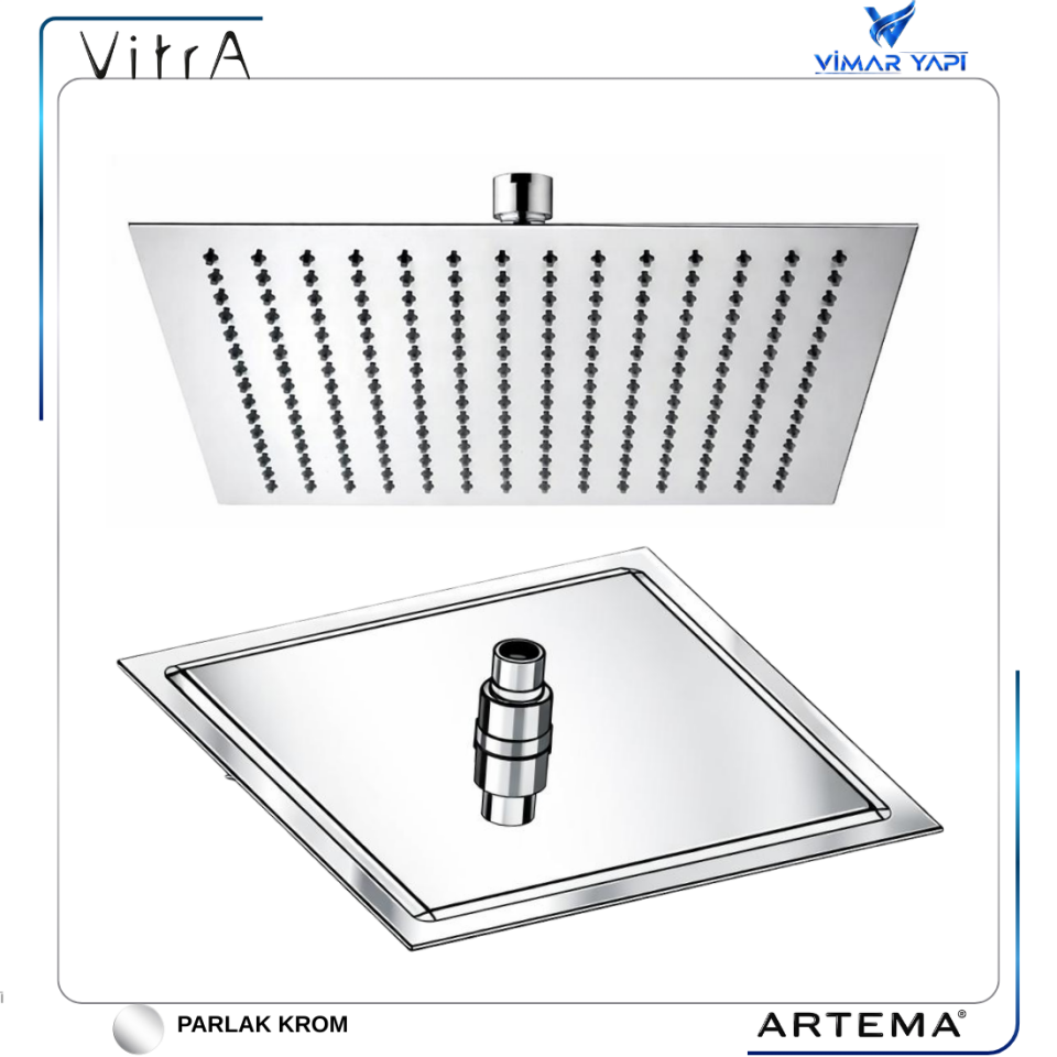 A45673 Lite LS Duş Başlığı 30 Cm Kare, krom