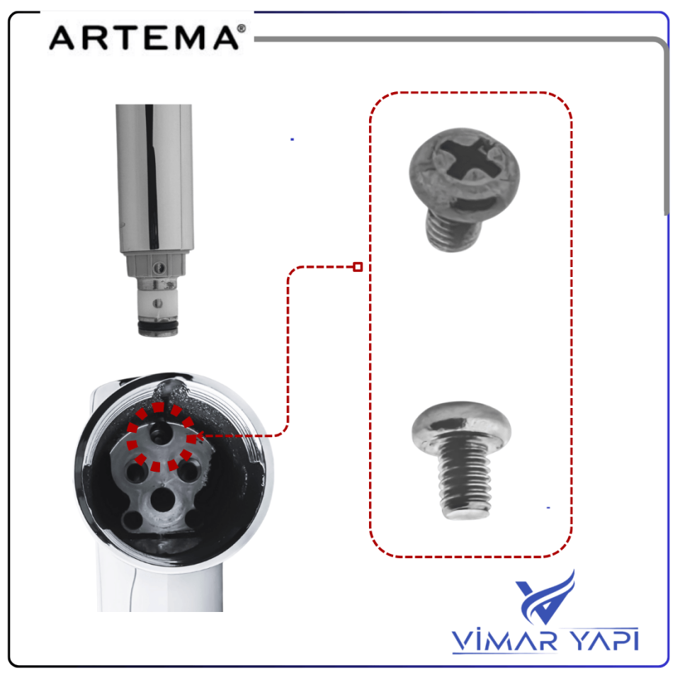 A25375YP Vida M3x4 DIN 7985 Armatür Çıkış Boru Sabitleme