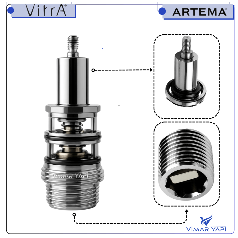 A3154401YP VitrA ARTEMA.Duş Kumanda Neoperl 018.0010.1