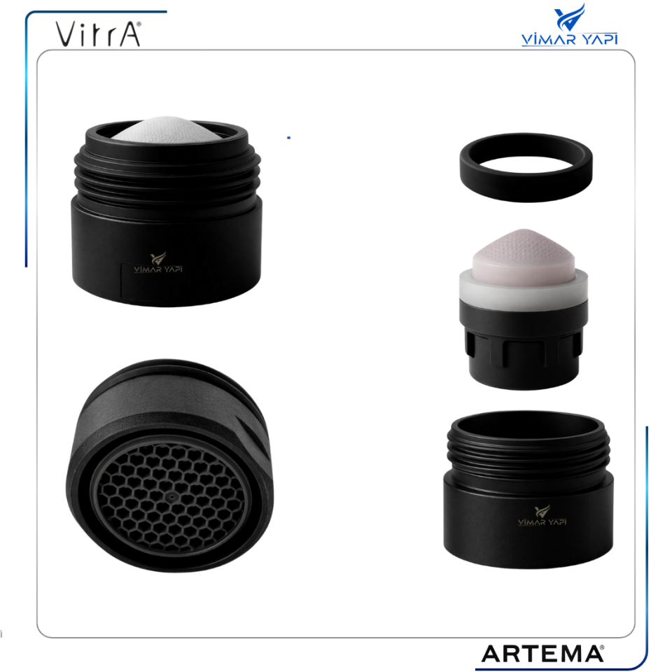 A3344236YP Perlatör M18x1 Shorty Origin Siyah