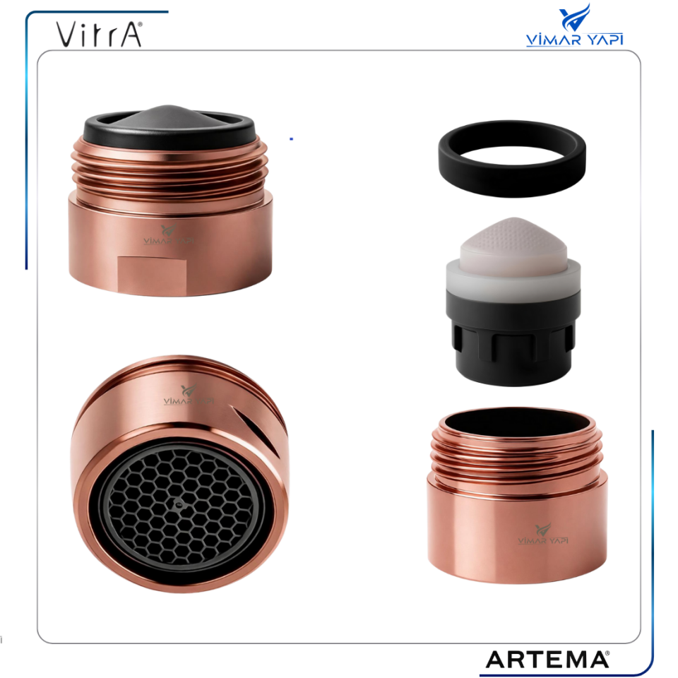 A3344226YP Perlatör M18x1 Shorty Origin Bakır