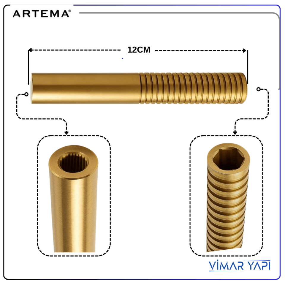 A2584040YP ARTEMA Stop valf uzatma sarı İç