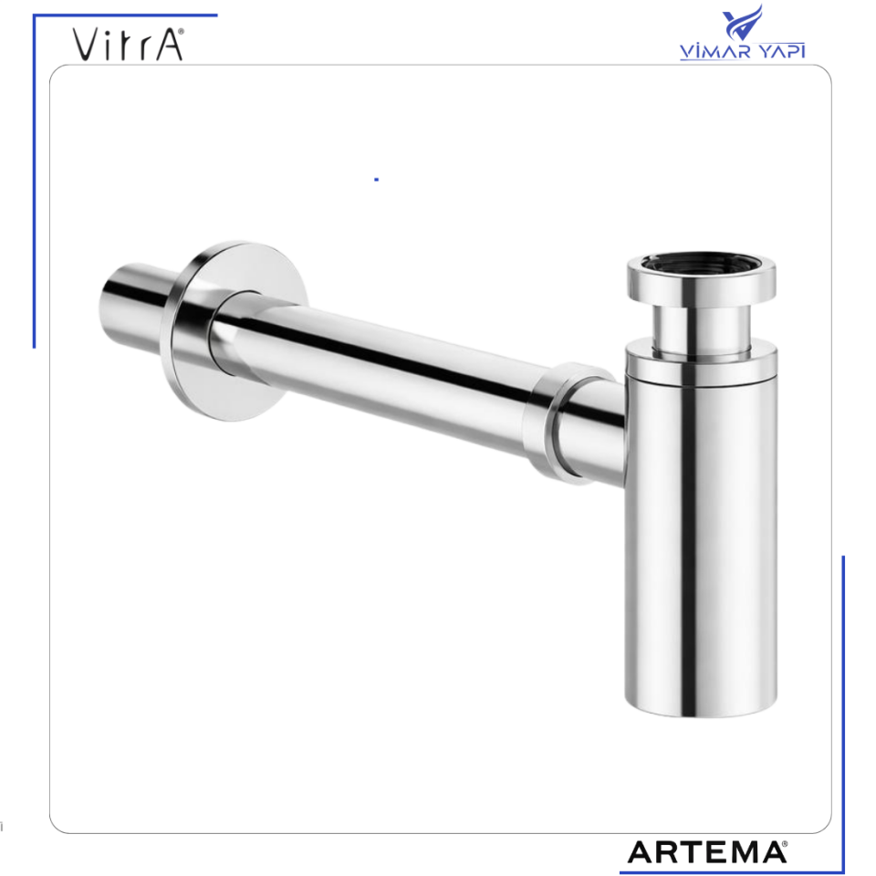 A45123 Lavabo sifonu (T tipi), krom