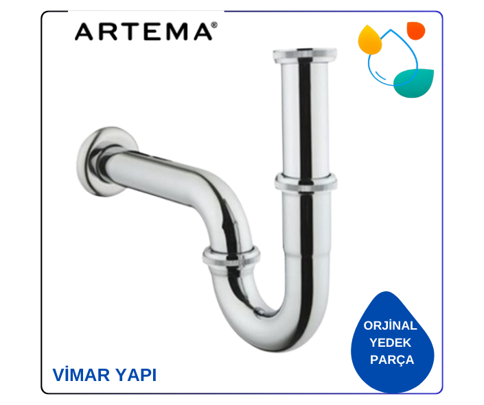 A45117 Lavabo / Lavabo Sifonu, P Tipi, Krom