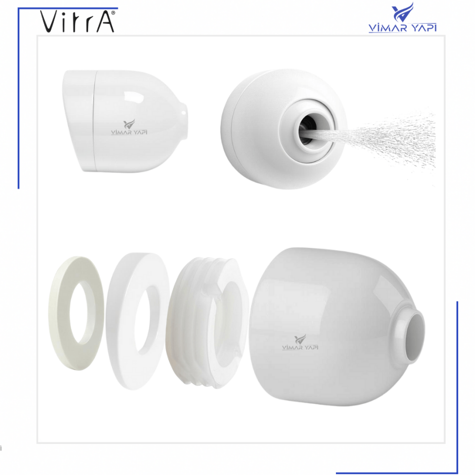 311467YP1TE Taharet Ucu Fıskiye Ayarlı Pls.Beyaz(TK8°)