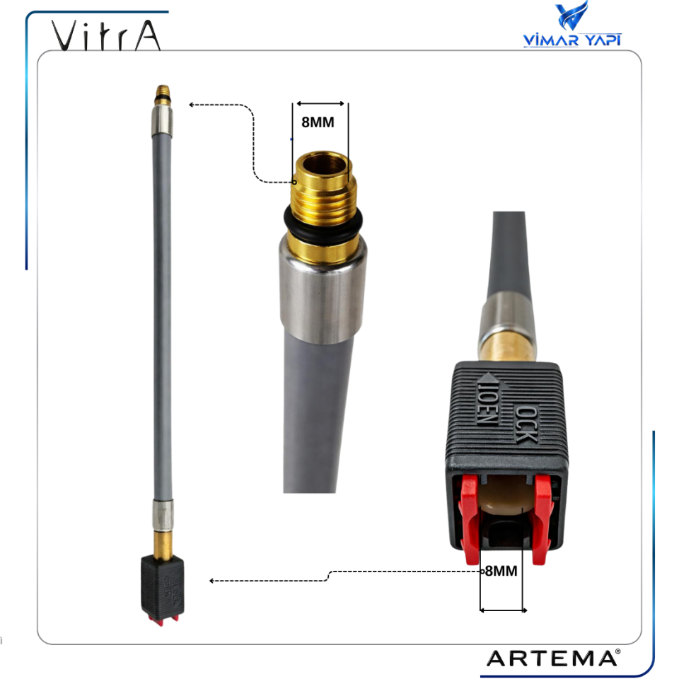 A33450YP Eviye Bat Su Çıkış Borusu Quick Fit