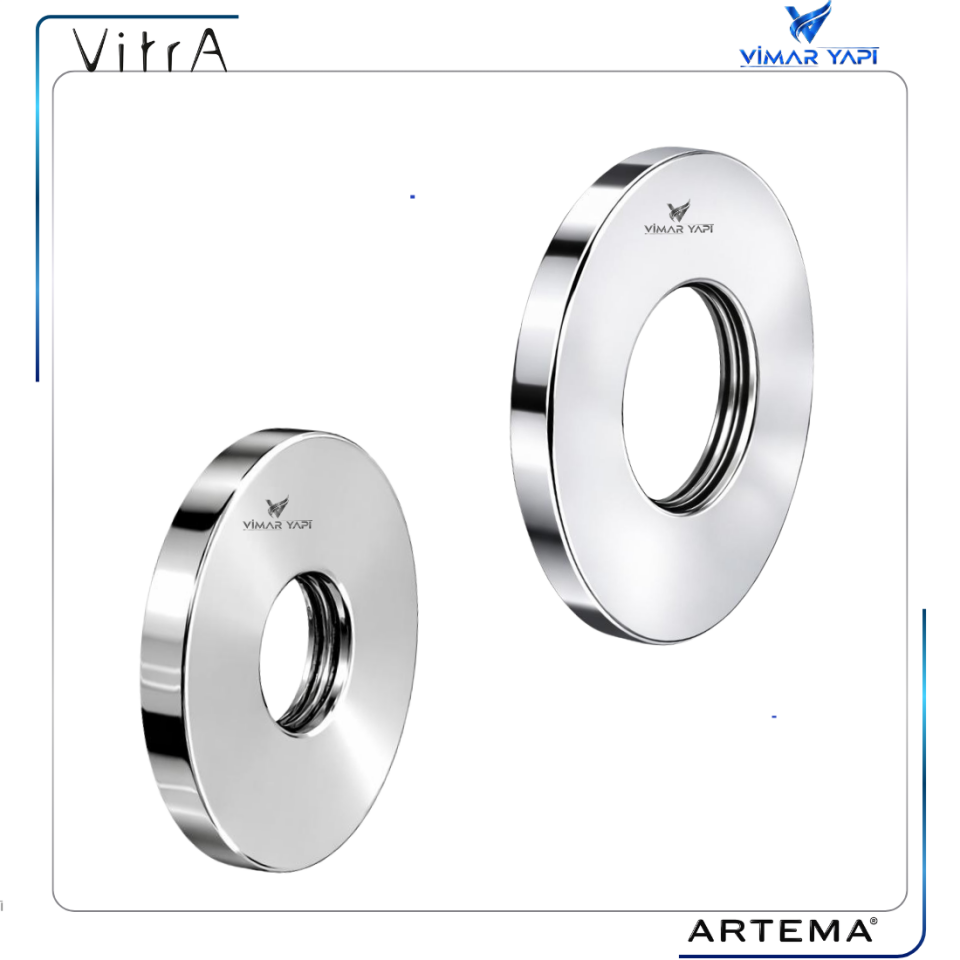 A2828901YP+A2828501YP Rozet Ø100 + Rozet Ø80 (Krom)