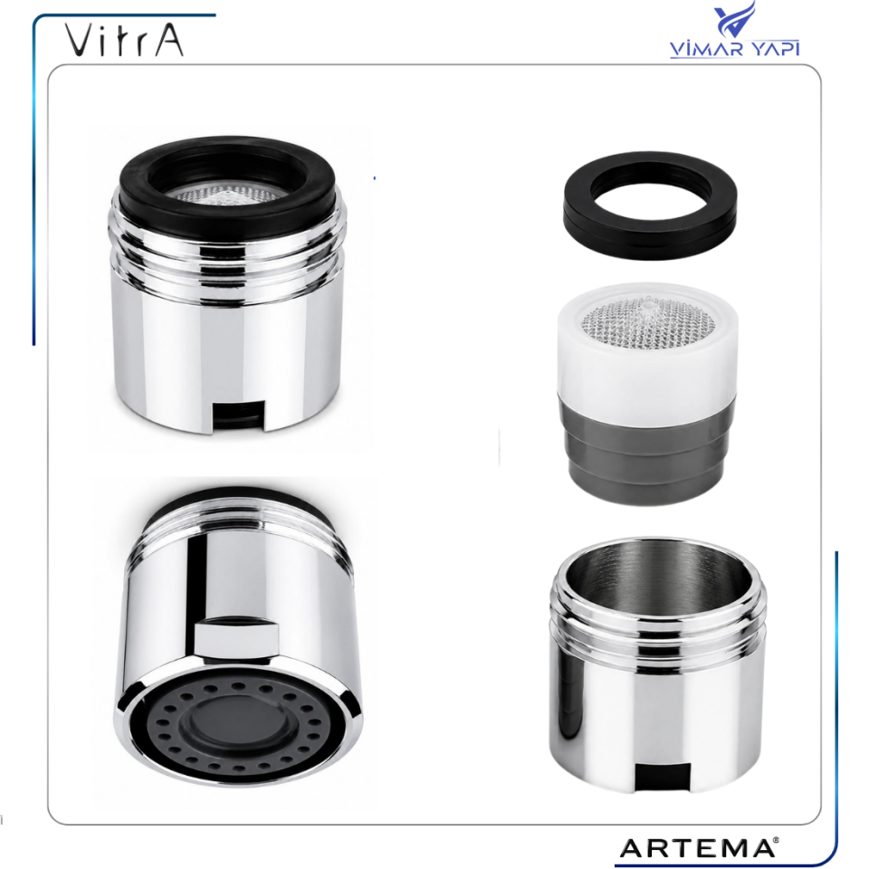 まてら VitrA ve Artema Perlatör (Filtre) Sistemleri | Vimar Yapı