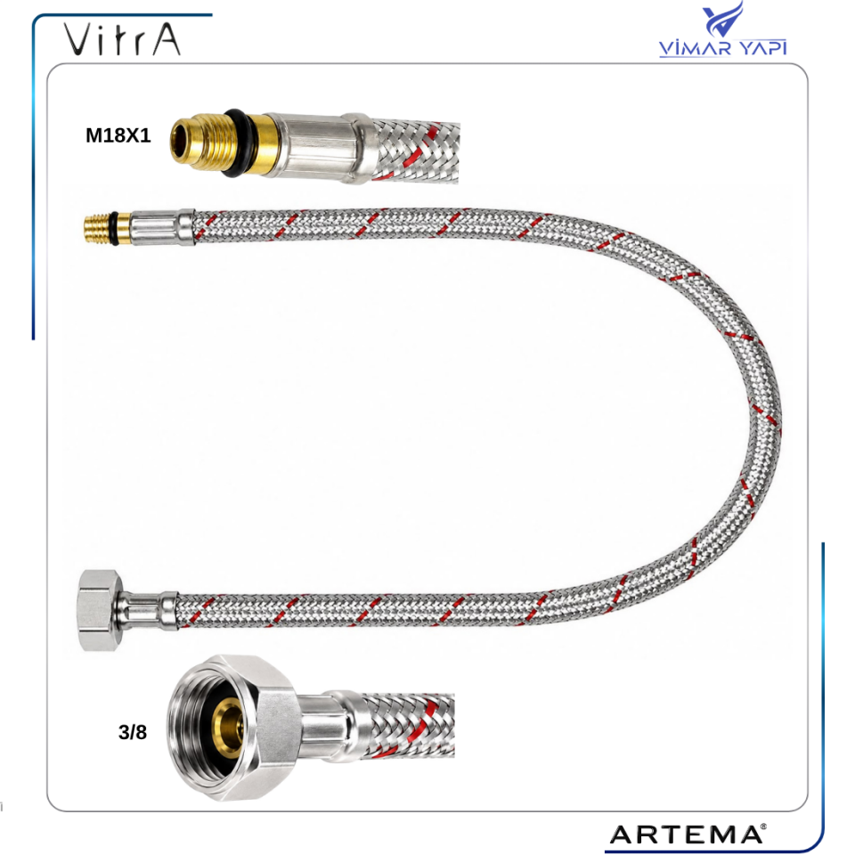 A3970198YP SPX Hortum - M8x1x18xG3/8 L600 DN6 İnce Dişli