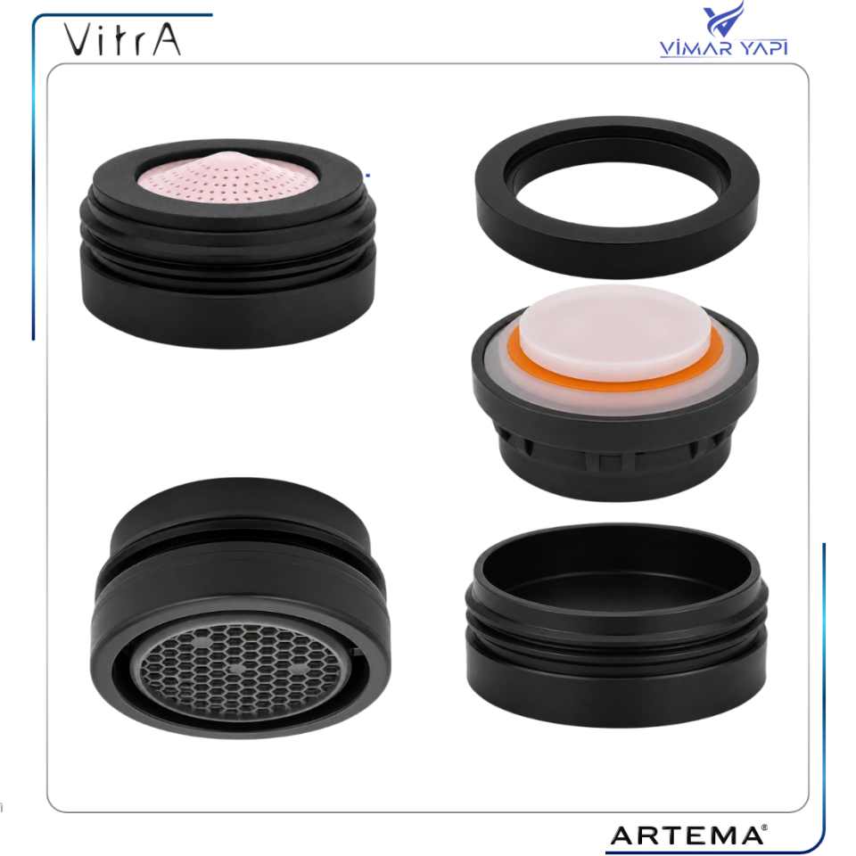A3310692YP Perlatör M24x1 Shorty 5 Lt/dk Mat Siyah